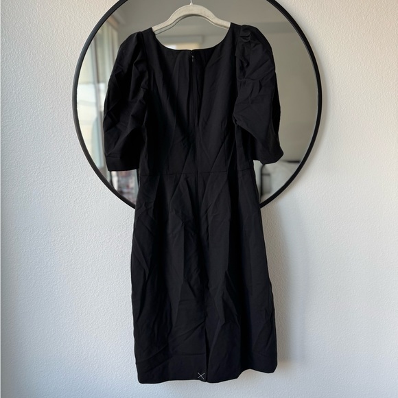 NWT J Crew Italian Wool Puff Sleeve Sheath Dress, Black, Women’s 4 - Picture 3 of 7